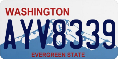 WA license plate AYV8339