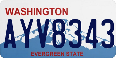 WA license plate AYV8343