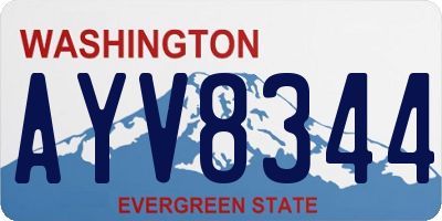 WA license plate AYV8344