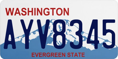 WA license plate AYV8345