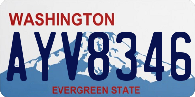 WA license plate AYV8346