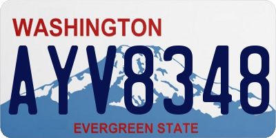 WA license plate AYV8348