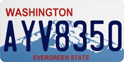 WA license plate AYV8350