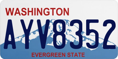 WA license plate AYV8352