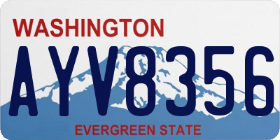 WA license plate AYV8356