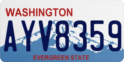 WA license plate AYV8359