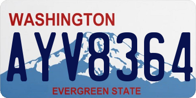 WA license plate AYV8364