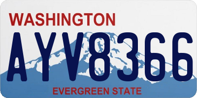 WA license plate AYV8366