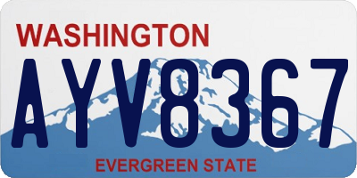 WA license plate AYV8367