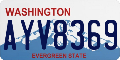 WA license plate AYV8369