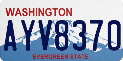 WA license plate AYV8370