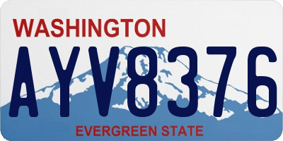 WA license plate AYV8376