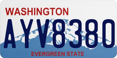 WA license plate AYV8380