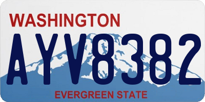 WA license plate AYV8382