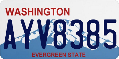 WA license plate AYV8385