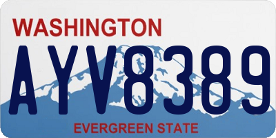 WA license plate AYV8389