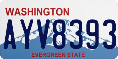 WA license plate AYV8393