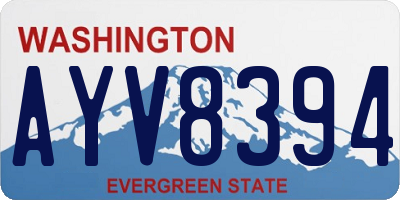 WA license plate AYV8394