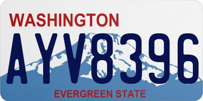 WA license plate AYV8396