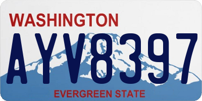 WA license plate AYV8397