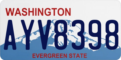 WA license plate AYV8398