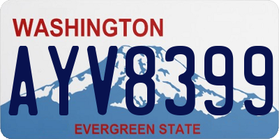 WA license plate AYV8399