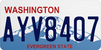 WA license plate AYV8407