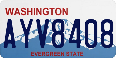 WA license plate AYV8408