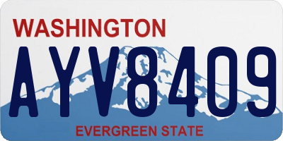 WA license plate AYV8409
