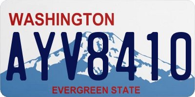 WA license plate AYV8410