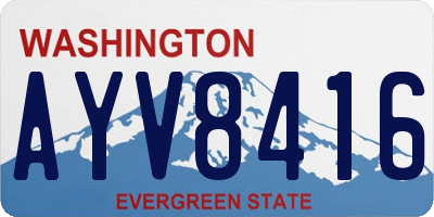 WA license plate AYV8416