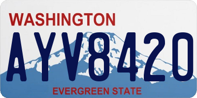 WA license plate AYV8420
