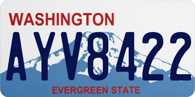 WA license plate AYV8422