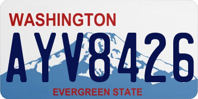 WA license plate AYV8426