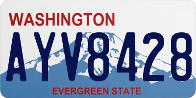 WA license plate AYV8428