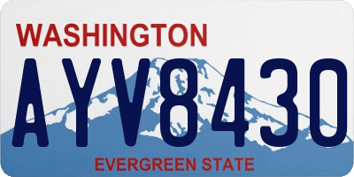 WA license plate AYV8430