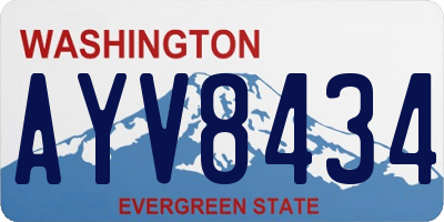 WA license plate AYV8434