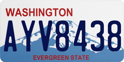 WA license plate AYV8438