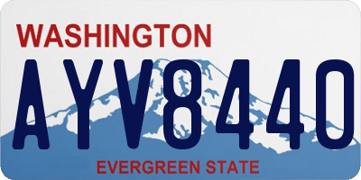 WA license plate AYV8440