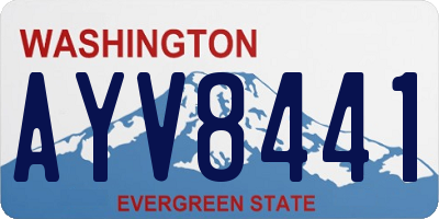 WA license plate AYV8441