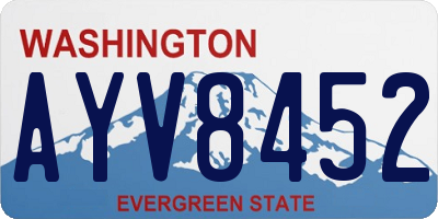 WA license plate AYV8452