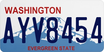 WA license plate AYV8454