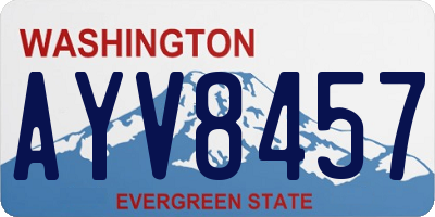 WA license plate AYV8457