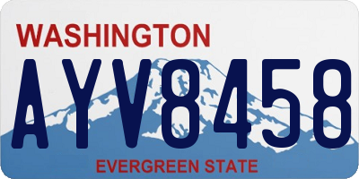 WA license plate AYV8458