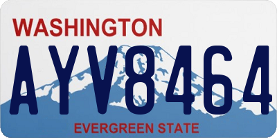 WA license plate AYV8464