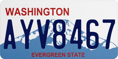 WA license plate AYV8467