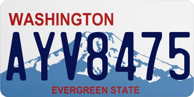 WA license plate AYV8475