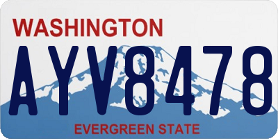 WA license plate AYV8478
