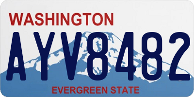 WA license plate AYV8482
