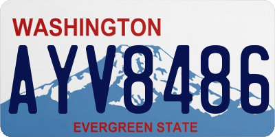 WA license plate AYV8486
